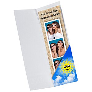 Additional Image 1 - a white paper with a blue label