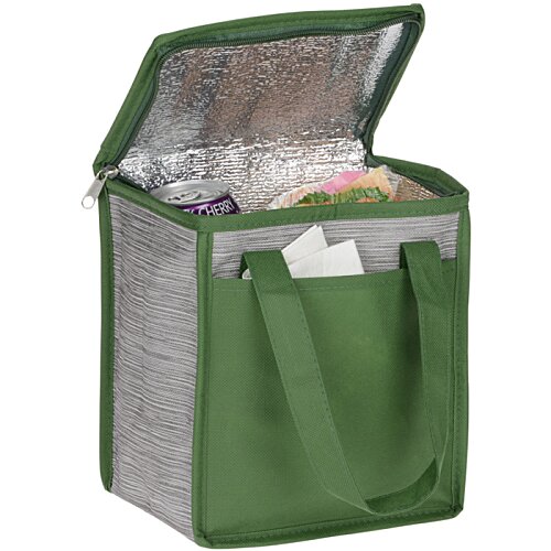 Additional Image 1 - a green and grey bag with a lid open