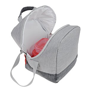 Additional Image 1 - a white and grey bag with a red object inside