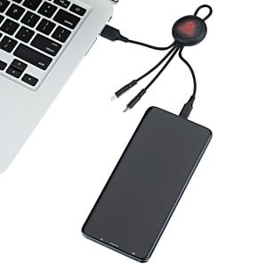 Additional Image 4 - a black rectangular object with a cord attached to a keyboard