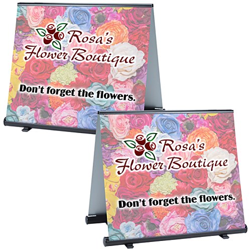 Outdoor A-Frame Retractable Banner Display - 4' Image 1 of 4