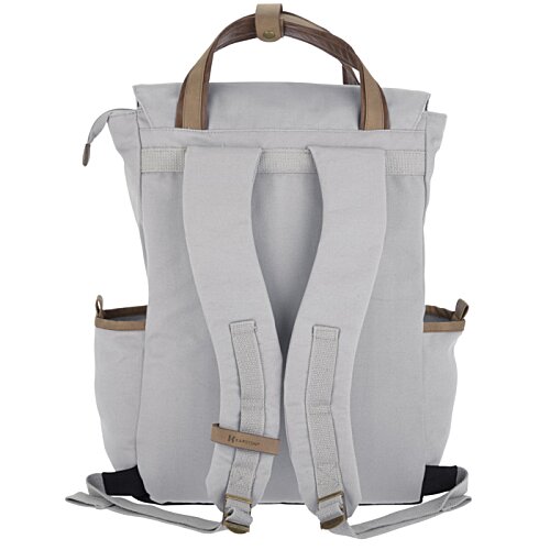 Additional Image 2 - a white backpack with brown straps