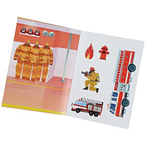 Additional Image 2 - a book with pictures of firemen and fire trucks