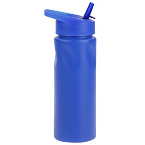 Additional Image 1 - a blue water bottle with a straw
