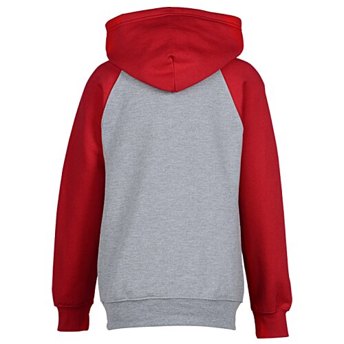 Additional Image 1 - a red and grey hoodie