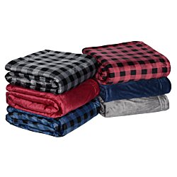 a stack of blankets on a white background