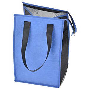 Additional Image 1 - a blue bag with black handles