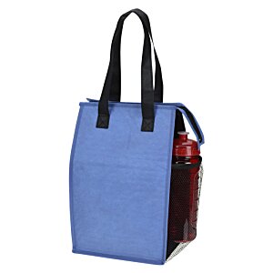 Additional Image 3 - a blue bag with black handles