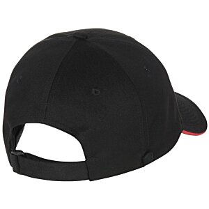 Additional Image 2 - a black hat with a red stripe