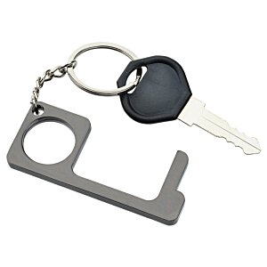 Additional Image 2 - a key chain with a black and white keychain