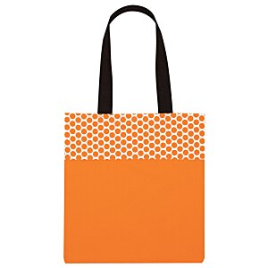 Additional Image 1 - an orange bag with black handles