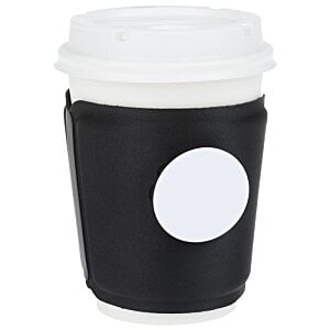 Additional Image 1 - a black and white cup with a white label