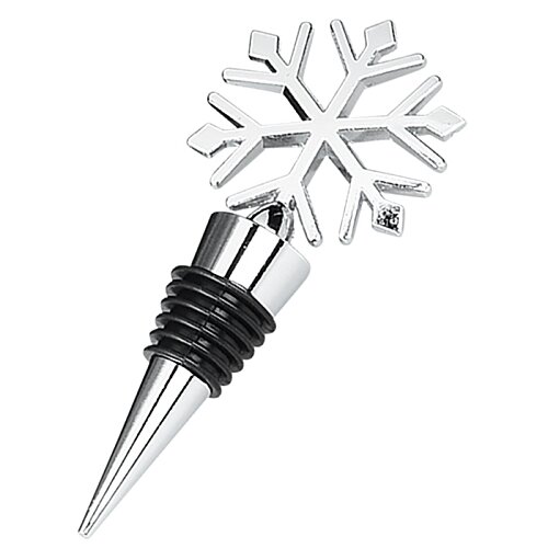 Snowflake Wine Stopper & Tote- Closeout Image 2 of 3