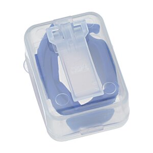 Additional Image 2 - a plastic container with a white and blue strap