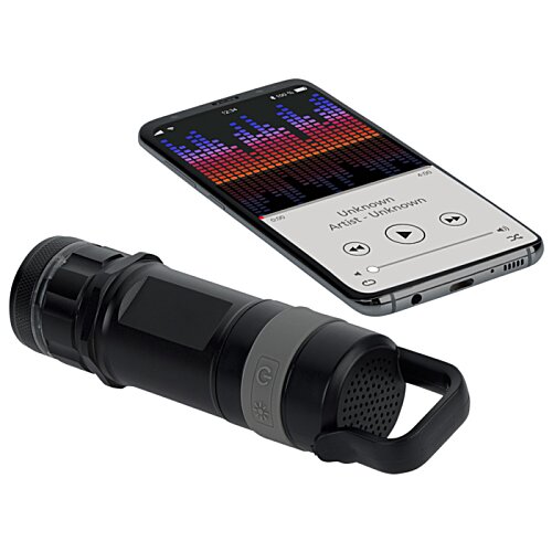 Additional Image 1 - a black flashlight next to a remote control