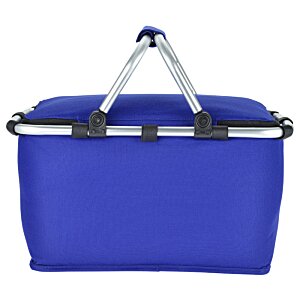 Additional Image 2 - a blue picnic basket with a handle