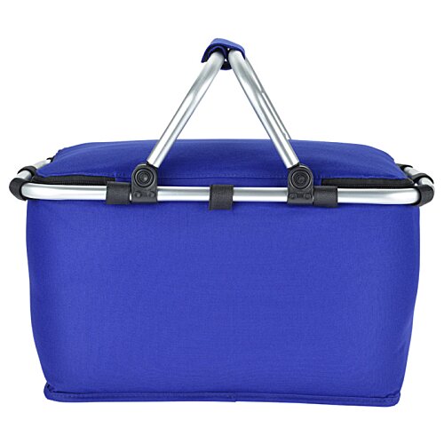 Additional Image 2 - a blue picnic basket with a handle