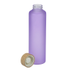View Image 2 of 3 of Belle Frosted Glass Bottle with Bamboo Lid - 20 oz.