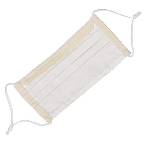 Additional Image 2 - a white face mask with a white band