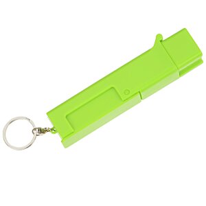 Additional Image 1 - a green key chain with a key ring