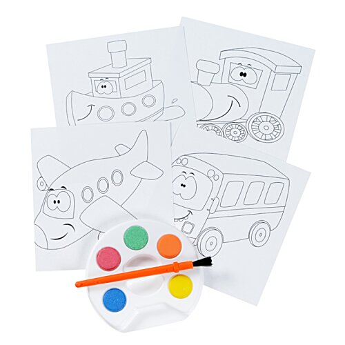 Additional Image 2 - a group of paper with a paintbrush and a paint palette