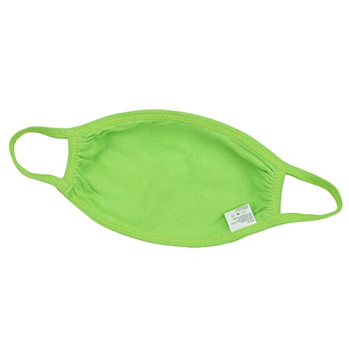 Additional Image 2 - a green face mask with a white label