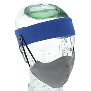 Additional Image 2 - a face mask with a blue band