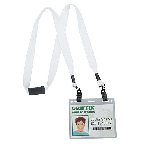Additional Image 1 - a white badge with a black strap