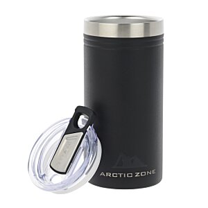 Additional Image 4 - a black and silver tumbler