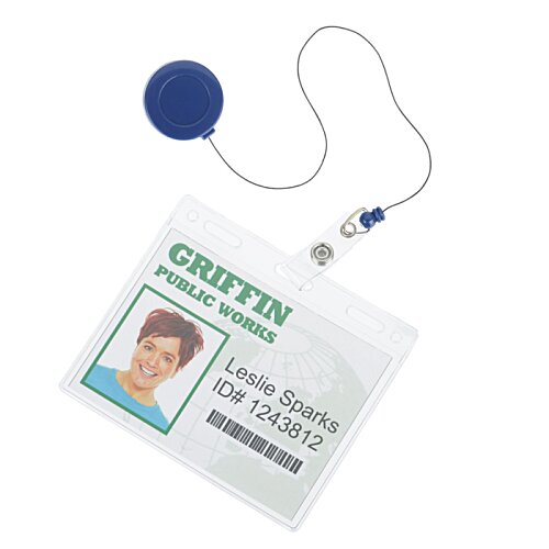 Additional Image 2 - a id card with a blue ball attached to it