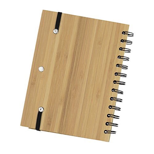 Additional Image 1 - a wooden notebook with black handles
