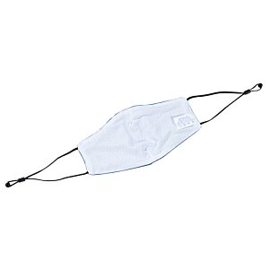 Additional Image 1 - a white face mask with a metal handle