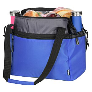 Additional Image 1 - a green cooler bag with a black strap