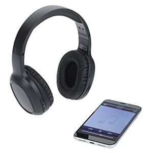 Additional Image 2 - a black headphones next to a cell phone