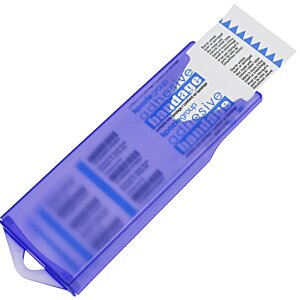 Additional Image 3 - a blue and white ticket in a purple case