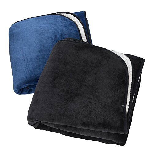 Additional Image 3 - a blue and black blanket