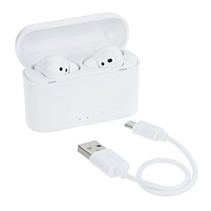 Additional Image 1 - a white earbuds in a case
