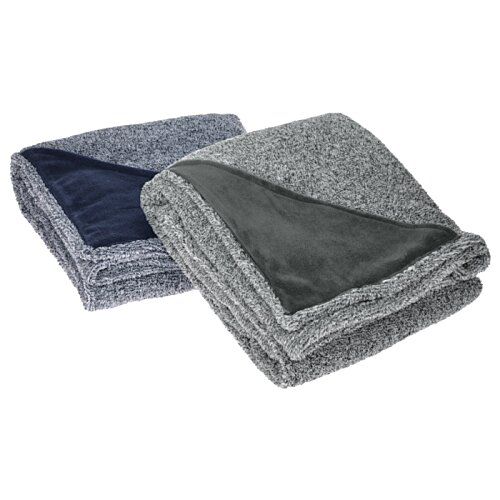 Heathered Fuzzy Fleece Blanket Image 3 of 3