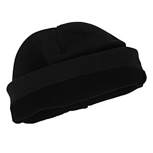 Additional Image 4 - a black beanie on a white background