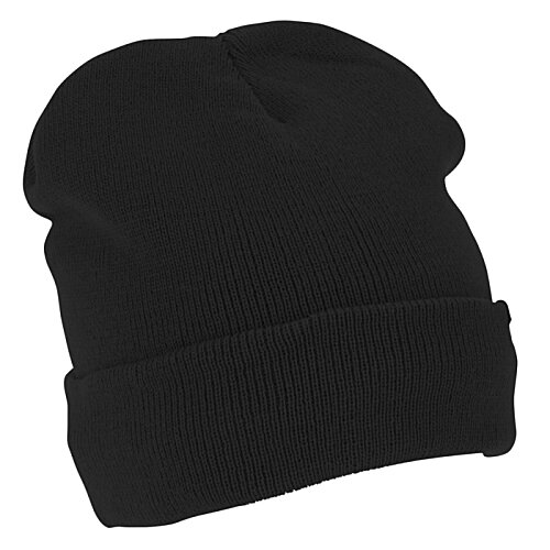 Additional Image 1 - a black beanie on a white background