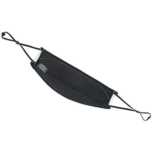Additional Image 2 - a black face mask with metal hooks