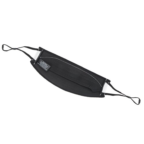 Additional Image 1 - a black face mask with silver handles