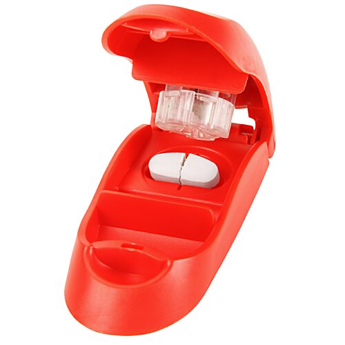 Additional Image 2 - a red pill case with a white pill inside