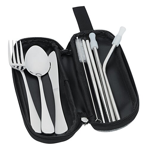 Additional Image 2 - a black case with silverware and spoons