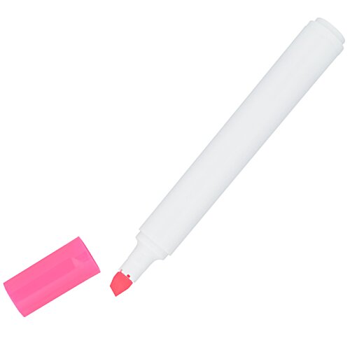 Additional Image 1 - a white marker with a pink highlighter cap