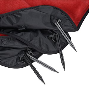 Additional Image 4 - a close up of a red and black blanket