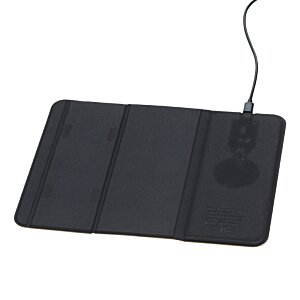 Additional Image 3 - a black mouse pad with a wire