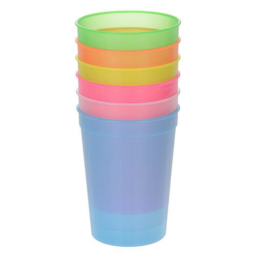 Additional Image 1 - a stack of colorful plastic cups