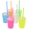 View Image 2 of 2 of Nite Glow Stadium Cup with Straw - 11 oz.