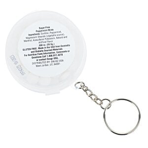Additional Image 2 - a white tape measure with a silver key chain